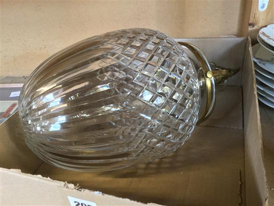 Cut glass pendant light fitting